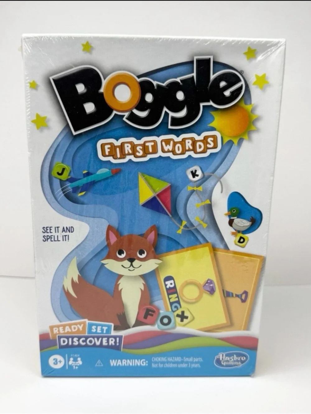Hasbro Boggle First Words Game Ready Set Discover Preschool Spelling Ages 3+